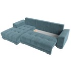 Угловой диван «НордСтар», левый угол, механизм еврокнижка, ППУ, велюр, цвет бирюзовый - Фото 3