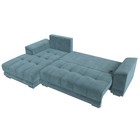 Угловой диван «НордСтар», левый угол, механизм еврокнижка, ППУ, велюр, цвет бирюзовый - Фото 4