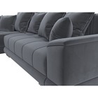 Угловой диван «НордСтар», левый угол, механизм еврокнижка, ППУ, велюр, цвет серый  (артикул 10552728)  большой выбор товаров оптом и в розницу по низким ценам с доставкой