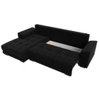 Угловой диван «НордСтар», левый угол, механизм еврокнижка, ППУ, микровельвет, цвет чёрный  (артикул 10552731)  большой выбор товаров оптом и в розницу по низким ценам с доставкой