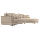Угловой диван «НордСтар», правый угол, механизм еврокнижка, ППУ, велюр, цвет бежевый - Фото 7