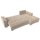 Угловой диван «НордСтар», правый угол, механизм еврокнижка, ППУ, велюр, цвет бежевый - Фото 4