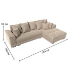 Угловой диван «НордСтар», правый угол, механизм еврокнижка, ППУ, велюр, цвет бежевый - Фото 9