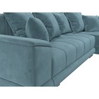 Угловой диван «НордСтар», правый угол, механизм еврокнижка, ППУ, велюр, цвет бирюзовый - Фото 5