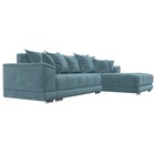 Угловой диван «НордСтар», правый угол, механизм еврокнижка, ППУ, велюр, цвет бирюзовый - Фото 7