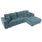 Угловой диван «НордСтар», правый угол, механизм еврокнижка, ППУ, велюр, цвет бирюзовый - Фото 2