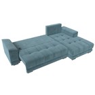 Угловой диван «НордСтар», правый угол, механизм еврокнижка, ППУ, велюр, цвет бирюзовый - Фото 4