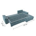 Угловой диван «НордСтар», правый угол, механизм еврокнижка, ППУ, велюр, цвет бирюзовый - Фото 10