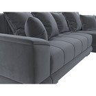 Угловой диван «НордСтар», правый угол, механизм еврокнижка, ППУ, велюр, цвет серый - Фото 5