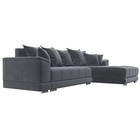 Угловой диван «НордСтар», правый угол, механизм еврокнижка, ППУ, велюр, цвет серый - Фото 7