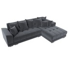 Угловой диван «НордСтар», правый угол, механизм еврокнижка, ППУ, велюр, цвет серый - Фото 2