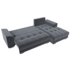 Угловой диван «НордСтар», правый угол, механизм еврокнижка, ППУ, велюр, цвет серый - Фото 4