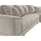 Угловой диван «НордСтар», правый угол, механизм еврокнижка, ППУ, микровельвет, бежевый - Фото 5