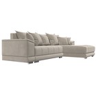 Угловой диван «НордСтар», правый угол, механизм еврокнижка, ППУ, микровельвет, бежевый - Фото 7