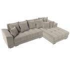 Угловой диван «НордСтар», правый угол, механизм еврокнижка, ППУ, микровельвет, бежевый - Фото 2