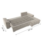 Угловой диван «НордСтар», правый угол, механизм еврокнижка, ППУ, микровельвет, бежевый - Фото 10