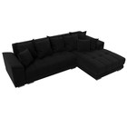 Угловой диван «НордСтар», правый угол, механизм еврокнижка, ППУ, микровельвет, чёрный - Фото 2