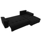 Угловой диван «НордСтар», правый угол, механизм еврокнижка, ППУ, микровельвет, чёрный - Фото 4