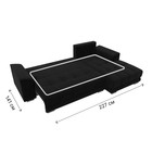 Угловой диван «НордСтар», правый угол, механизм еврокнижка, ППУ, микровельвет, чёрный - Фото 10