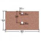 Столешница из литьевого мрамора СаНта 805х35х450 мм, цвет терракот - Фото 3