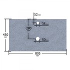 Столешница из литьевого мрамора СаНта 805х35х450 мм, цвет серый - Фото 3