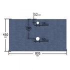 Столешница из литьевого мрамора СаНта 805х35х450 мм, цвет мокрый асфальт - Фото 3