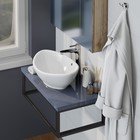 Столешница из литьевого мрамора СаНта 805х35х450 мм, цвет мокрый асфальт - Фото 6