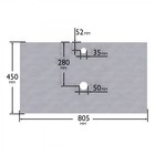 Столешница из литьевого мрамора СаНта 805х35х450 мм, цвет пломбир - Фото 4