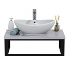 Столешница из литьевого мрамора СаНта 805х35х450 мм, цвет пломбир - Фото 6