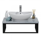 Столешница из литьевого мрамора СаНта 805х35х450 мм, цвет гранит серый - Фото 2