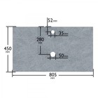Столешница из литьевого мрамора СаНта 805х35х450 мм, цвет гранит серый - Фото 4