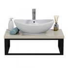 Столешница из литьевого мрамора СаНта 805х35х450 мм, цвет лейси - Фото 5