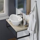 Столешница из литьевого мрамора СаНта 805х35х450 мм, цвет лейси - Фото 6