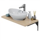 Столешница из литьевого мрамора СаНта 805х35х450 мм, цвет колорадо - Фото 2