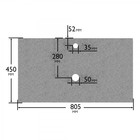 Столешница из литьевого мрамора СаНта 805х35х450 мм, цвет вулканический-серый - Фото 6