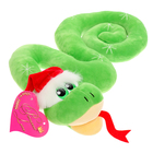 Мягкая игрушка «Змейка новогодняя», цвет зелёный, 66 см - фото 321613131