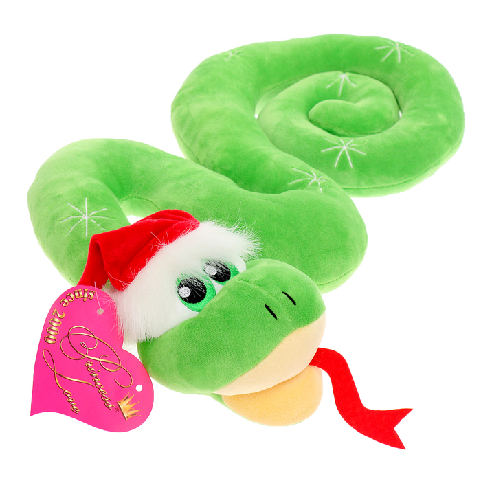 Мягкая игрушка «Змейка новогодняя», цвет зелёный, 66 см - Фото 1
