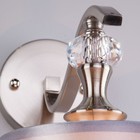 Светильник настенный Eurosvet Ofelia 60070/1, E14, 1х40Вт, 245х140х230 мм, цвет сатин-никель - Фото 5