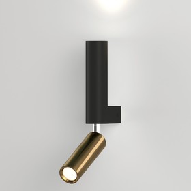 Светильник настенный Eurosvet Pitch 40020/1, LED, 6 Вт, 4200К, 300Лм, 35х35х255 мм, цвет чёрный, латунь