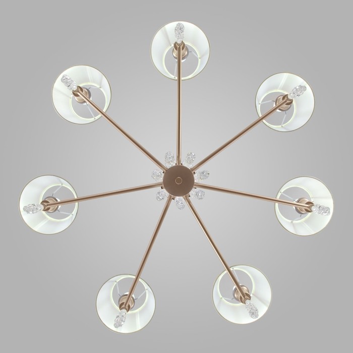 Светильник подвесной Eurosvet Charuel 60148/7, E14, 7х40Вт, 890х890 мм, цвет золото - фото 1905284219