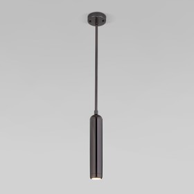 Светильник подвесной Eurosvet Pacific 50255/1, GU10, 1х50Вт, 300х60 мм, цвет чёрный жемчуг