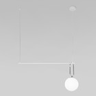 Светильник подвесной Eurosvet Riche 70143/1, E27, 1х40Вт, 950х200х1160 мм, цвет белый, хром - фото 301726052