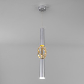 Светильник подвесной Eurosvet Lance 50191/1 LED, 8 Вт, 4200К, 383Лм, 40х40 мм, цвет серебро