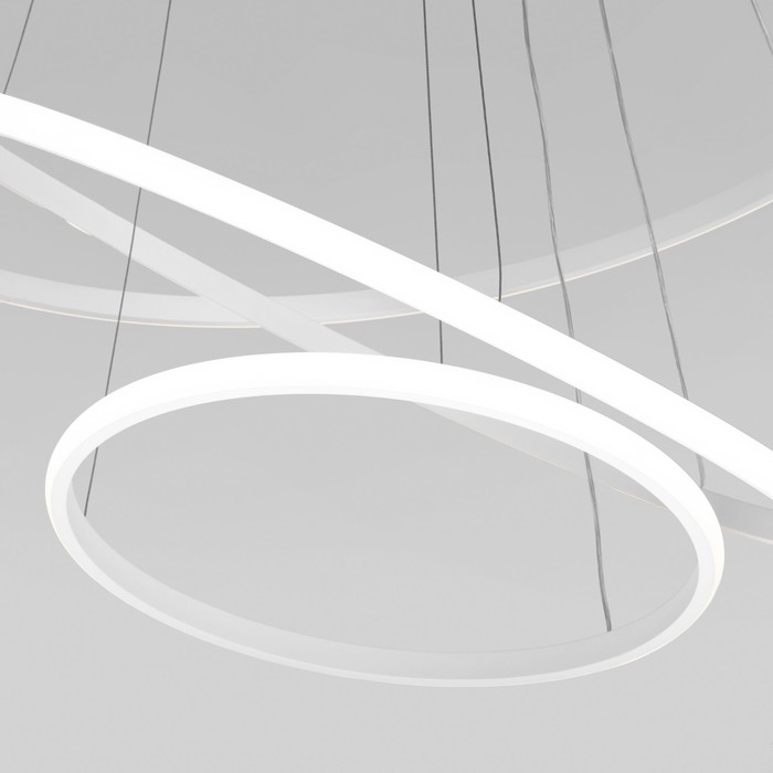 Светильник подвесной Eurosvet Collars 90264/3, LED, 155 Вт, 3300/4200/6500К, 11500Лм, 800х800 мм, пульт ДУ, цвет белый - фото 1906737176