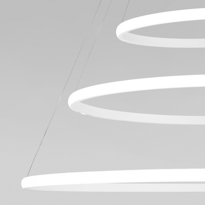 Светильник подвесной Eurosvet Collars 90264/3, LED, 155 Вт, 3300/4200/6500К, 11500Лм, 800х800 мм, пульт ДУ, цвет белый - фото 1906737177