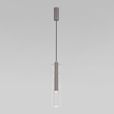Светильник подвесной Eurosvet Swan 50253/1 LED, 12 Вт, 4000К, 1018Лм, 460х80 мм, цвет серый