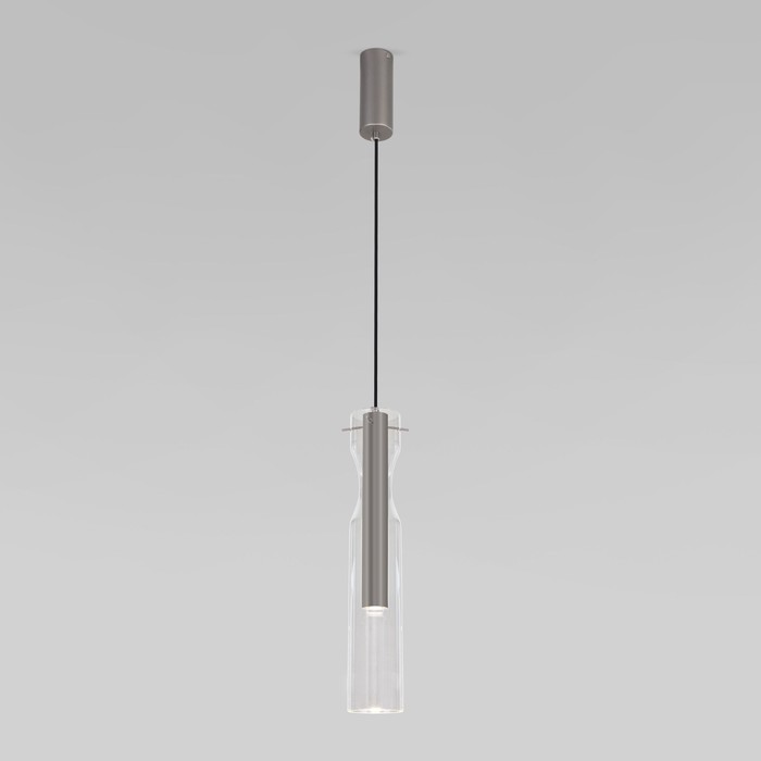Светильник подвесной Eurosvet Swan 50253/1 LED, 12 Вт, 4000К, 1018Лм, 460х80 мм, цвет серый