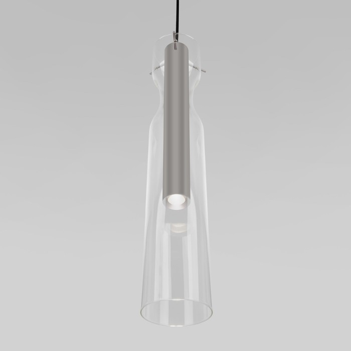 Светильник подвесной Eurosvet Swan 50253/1 LED, 12 Вт, 4000К, 1018Лм, 460х80 мм, цвет серый - фото 1906737242