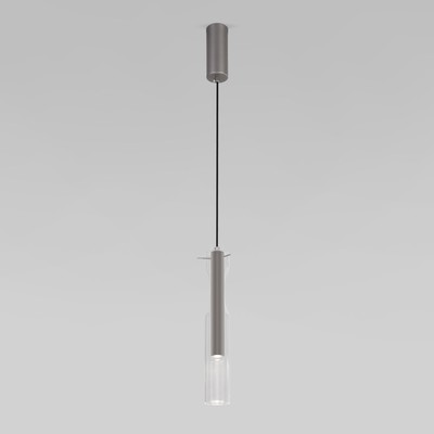 Светильник подвесной Eurosvet Swan 50254/1 LED, 5 Вт, 4000К, 355Лм, 360х60 мм, цвет серый