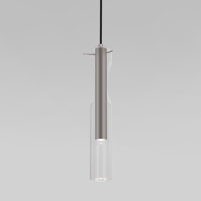 Светильник подвесной Eurosvet Swan 50254/1 LED, 5 Вт, 4000К, 355Лм, 360х60 мм, цвет серый - фото 1906737255